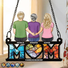 Load image into Gallery viewer, &quot;The Unbreakable Bond: A Personalized Gift for Moms and Grandmas&quot; - Custom Window Hanging Suncatcher Ornament Suncatcher Ornament PopCulturePrints
