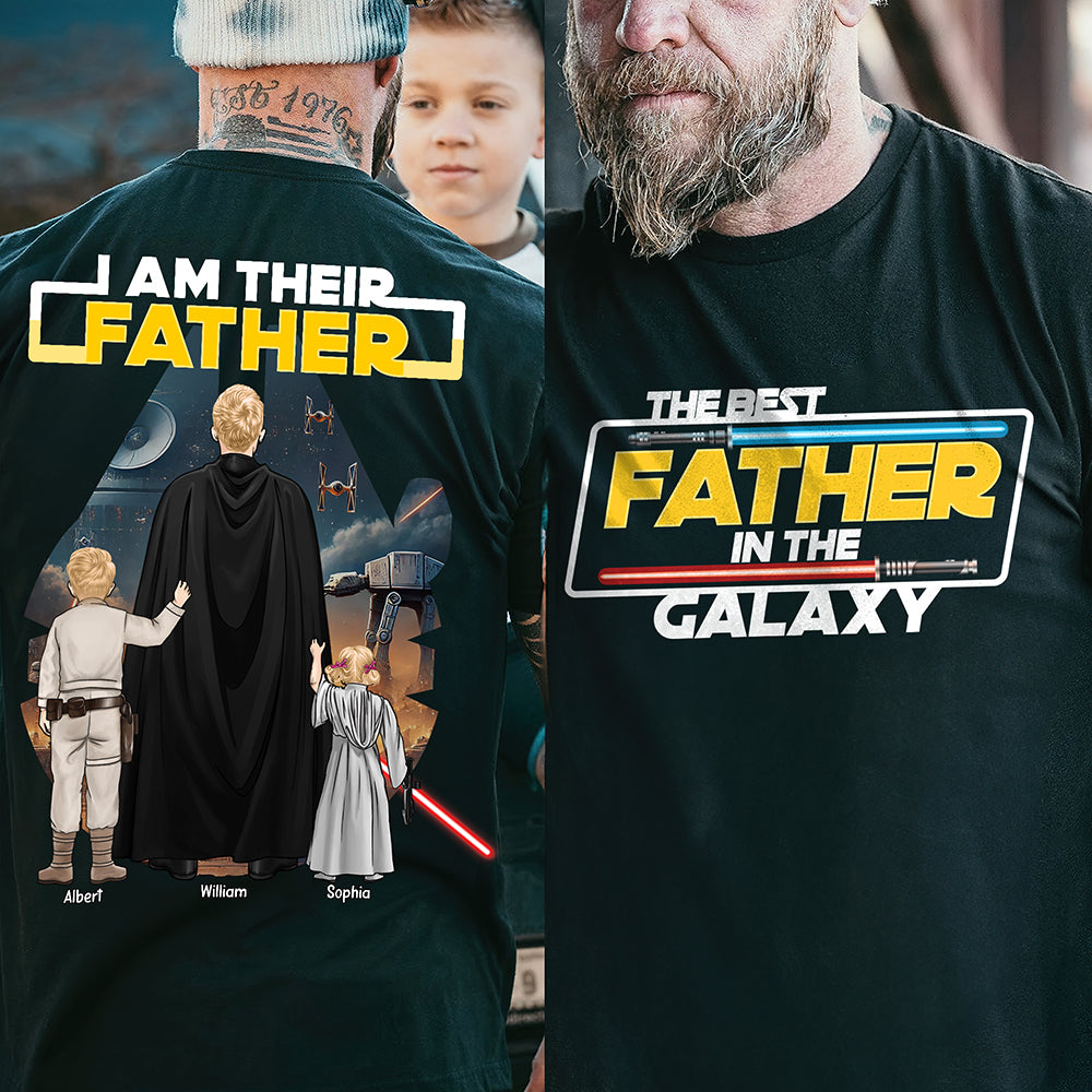 I Am Their Father - Personalized Warrior Dad Shirt - Custom Gift for Dad, Father's Day, Family Shirts PopCulturePrints
