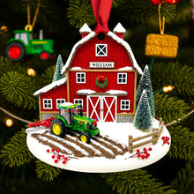 Load image into Gallery viewer, “For the Love of Tractors!” - Personalized Tractor House Ornament - Unique Gift for Tractor Enthusiasts Ornament PopCulturePrints
