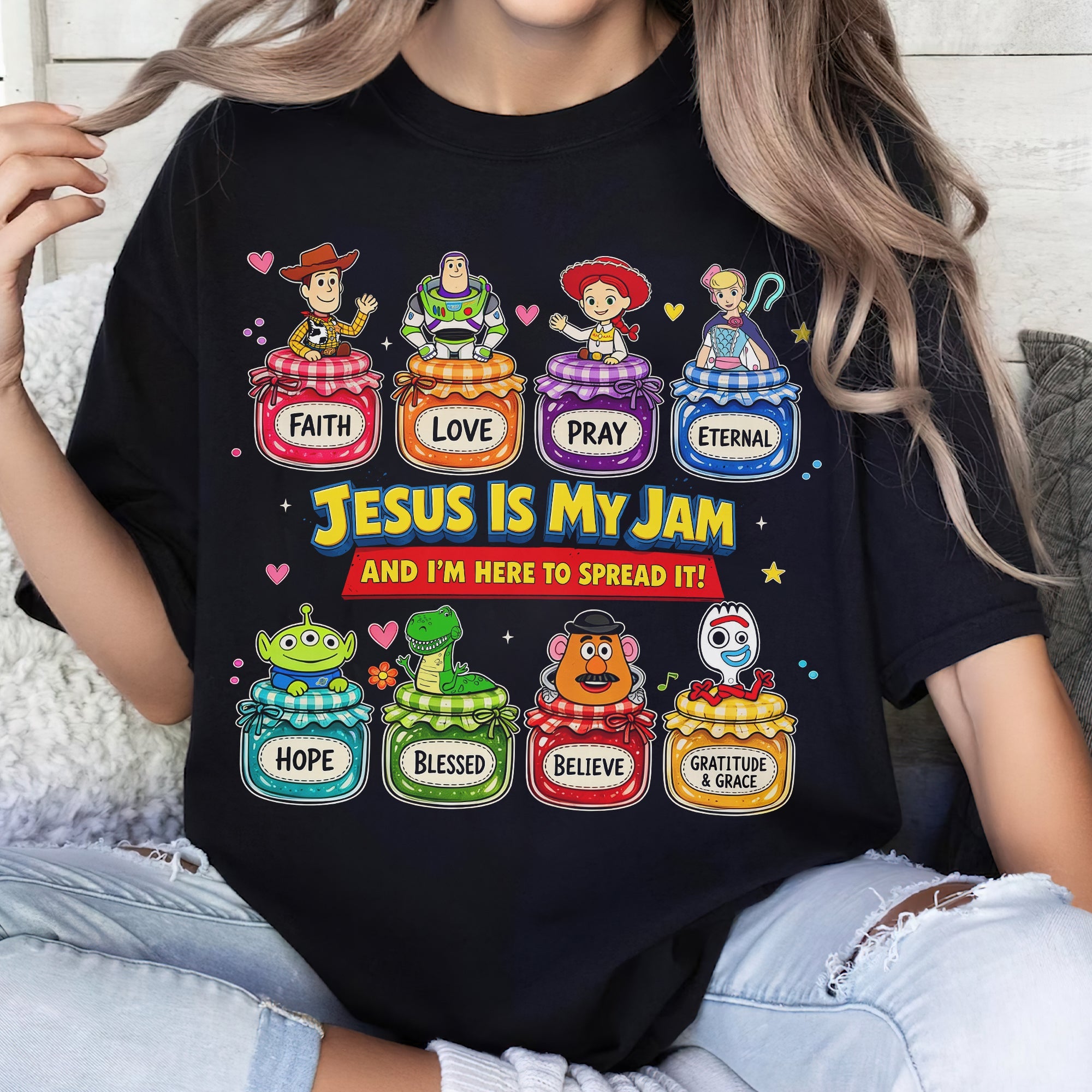 Spread the Joy with Sweet Faith Jam Jars Shirt - Personalized Gift for Christians