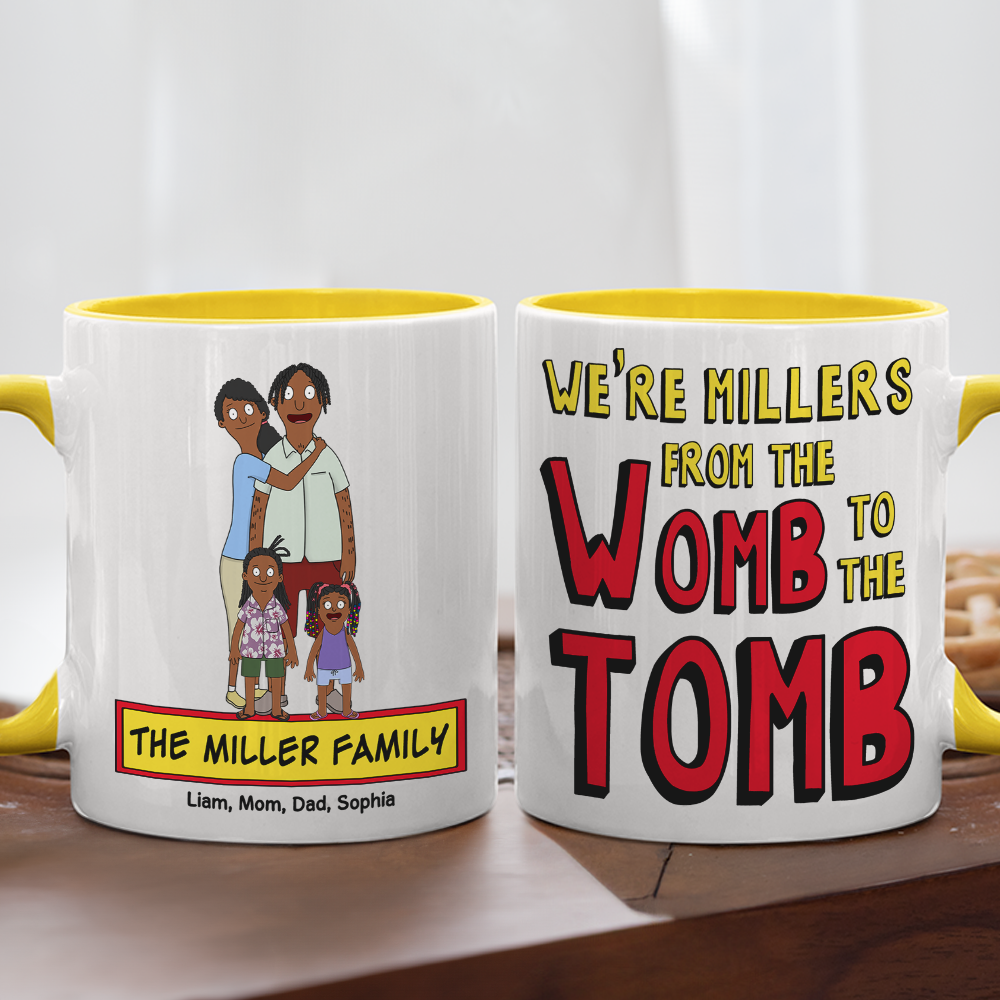 Personalized Cartoon Family Coffee Mug - Smith Family Edition Coffee Mug PopCulturePrints
