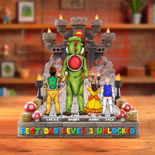 Load image into Gallery viewer, &quot;Level Up Your Dad&#39;s Game!&quot; - Personalized Dad Level Unlocked Acrylic Plaque - Unique Gift for Dads, Grandpas, and More Shaped Plaques PopCulturePrints
