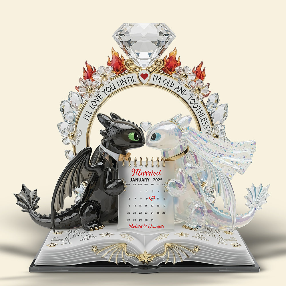 I'll Love You Until I'm Old and Toothless - Personalized Couple Acrylic Plaque Shaped Plaques PopCulturePrints