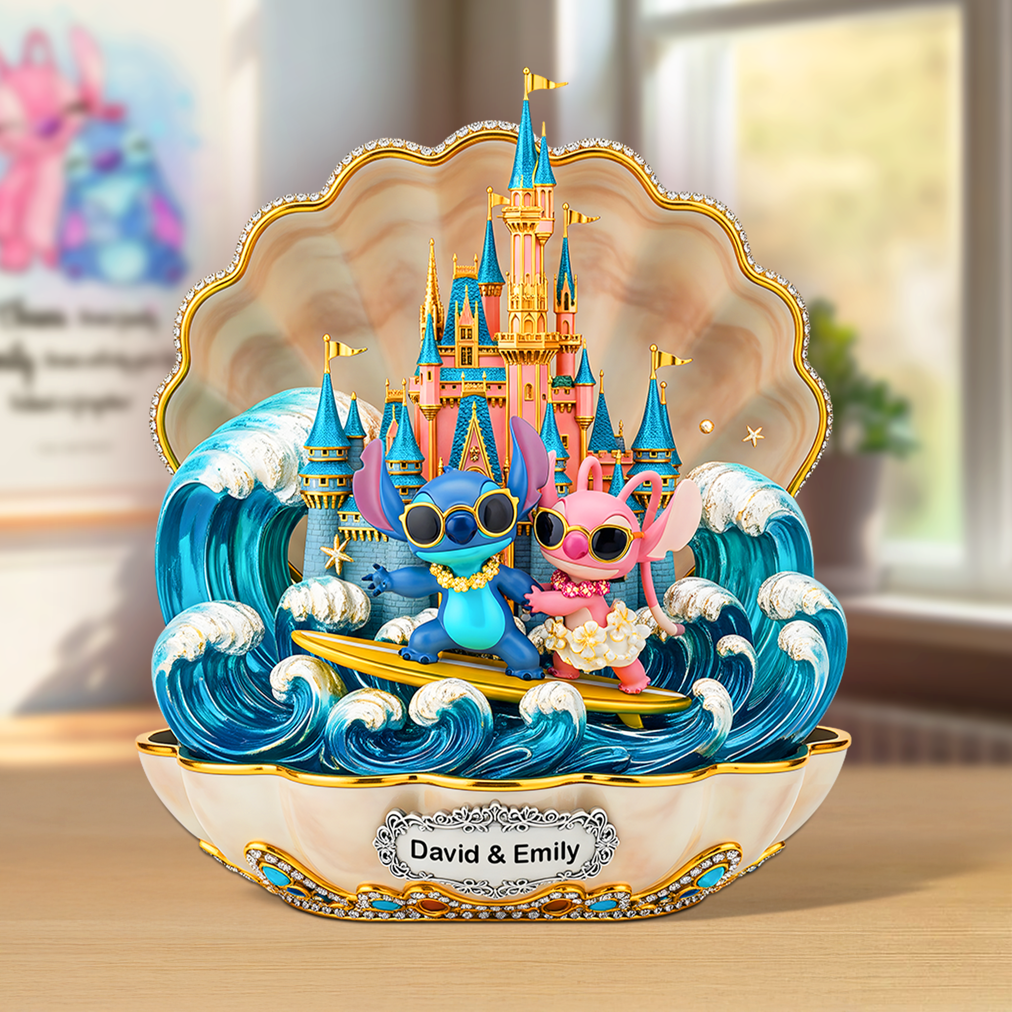 Celebrate Your Love: Summer Couple Acrylic Plaque - Personalized Gifts for Every Couple Shaped Plaques PopCulturePrints