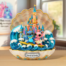 Load image into Gallery viewer, Celebrate Your Love: Summer Couple Acrylic Plaque - Personalized Gifts for Every Couple Shaped Plaques PopCulturePrints
