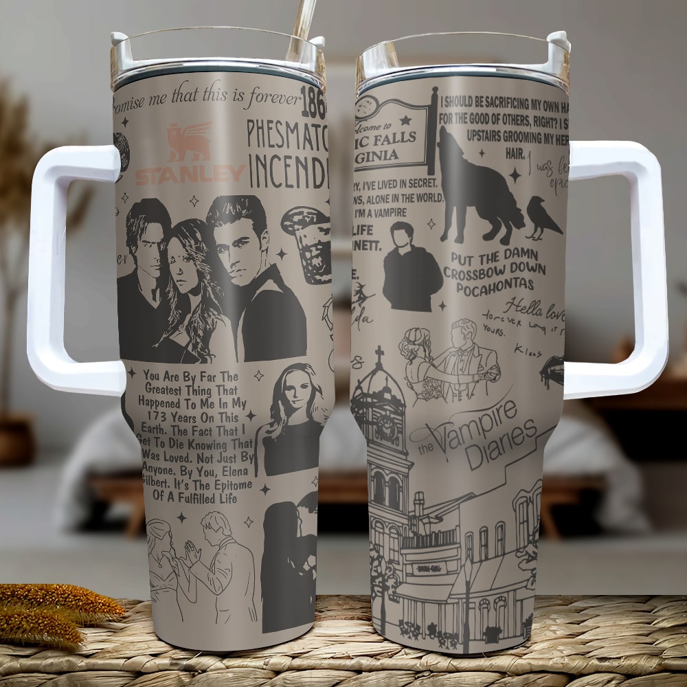 Personalized Halloween Tumbler for Horror Fans - Vampire Diaries Theme