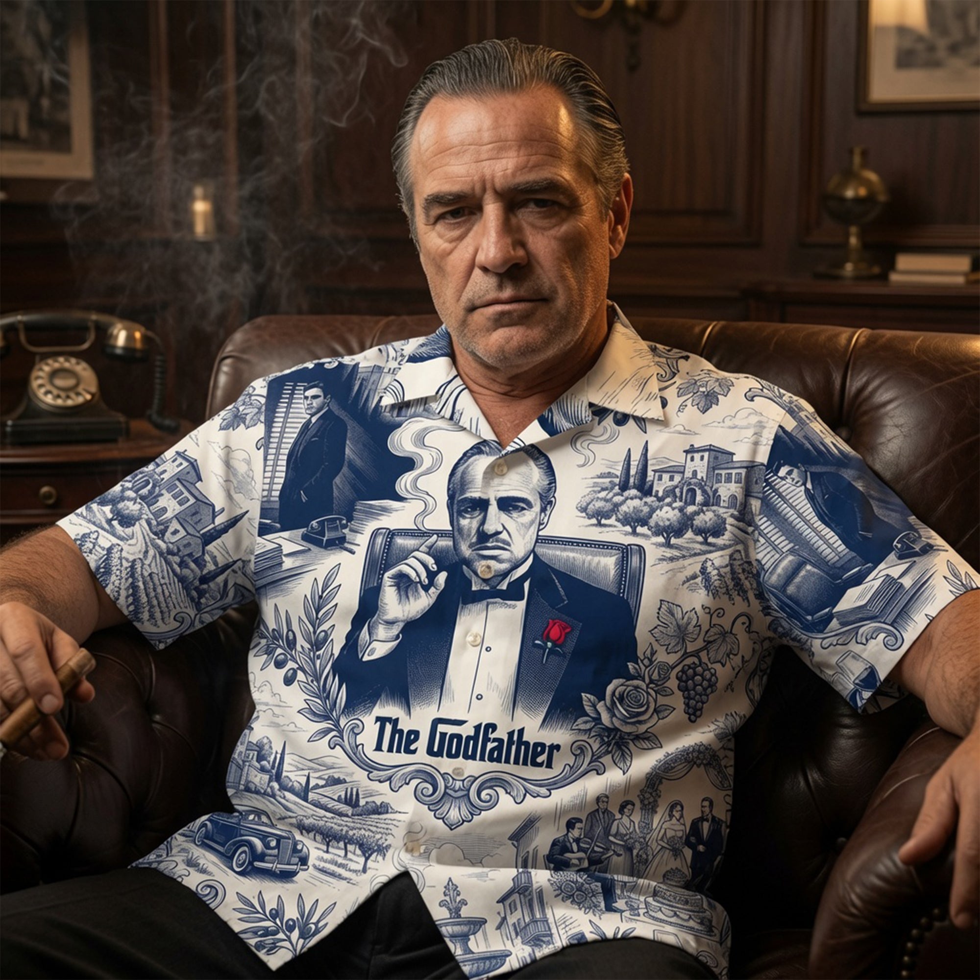"Embrace Your Inner Legend" - Vintage Crime Boss Hawaiian Shirt - Personalized Gifts Hawaiian Shirts PopCulturePrints