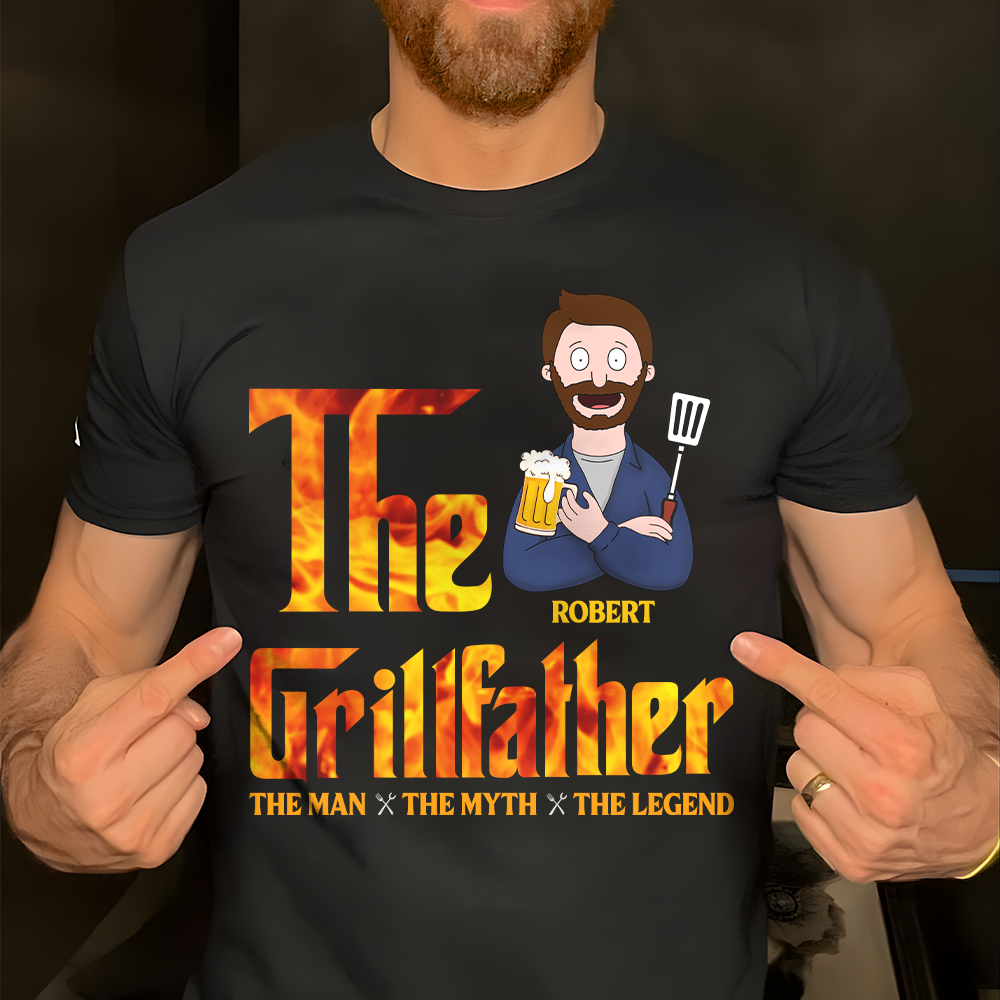 The GrillFather - Personalized Gift Shirt for Dads Shirts PopCulturePrints