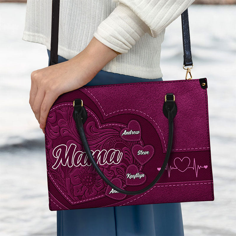 Grandma's Love Shines Bright - Personalized Leather Wallet and Bag Combo Combo Leather Wallet & Bag PopCulturePrints