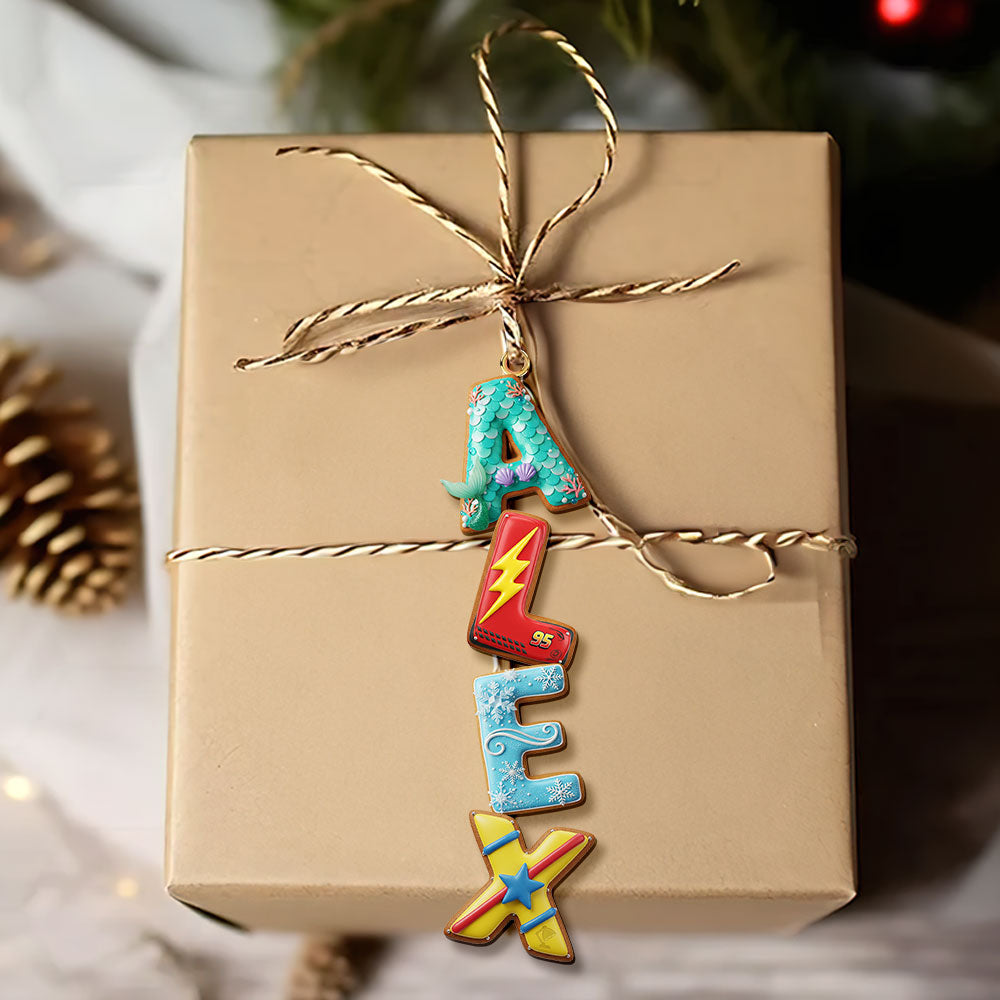 Celebrate with Joy: Personalized Alphabet Gingerbread Ornament - Custom Christmas Gift for Everyone Ornament PopCulturePrints