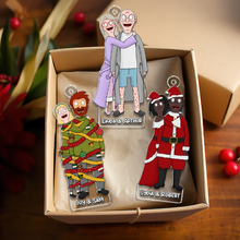 Load image into Gallery viewer, Custom Couple&#39;s Valentine&#39;s Day Gifts - Holiday Acrylic Ornaments - Personalized Gifts Ornament PopCulturePrints
