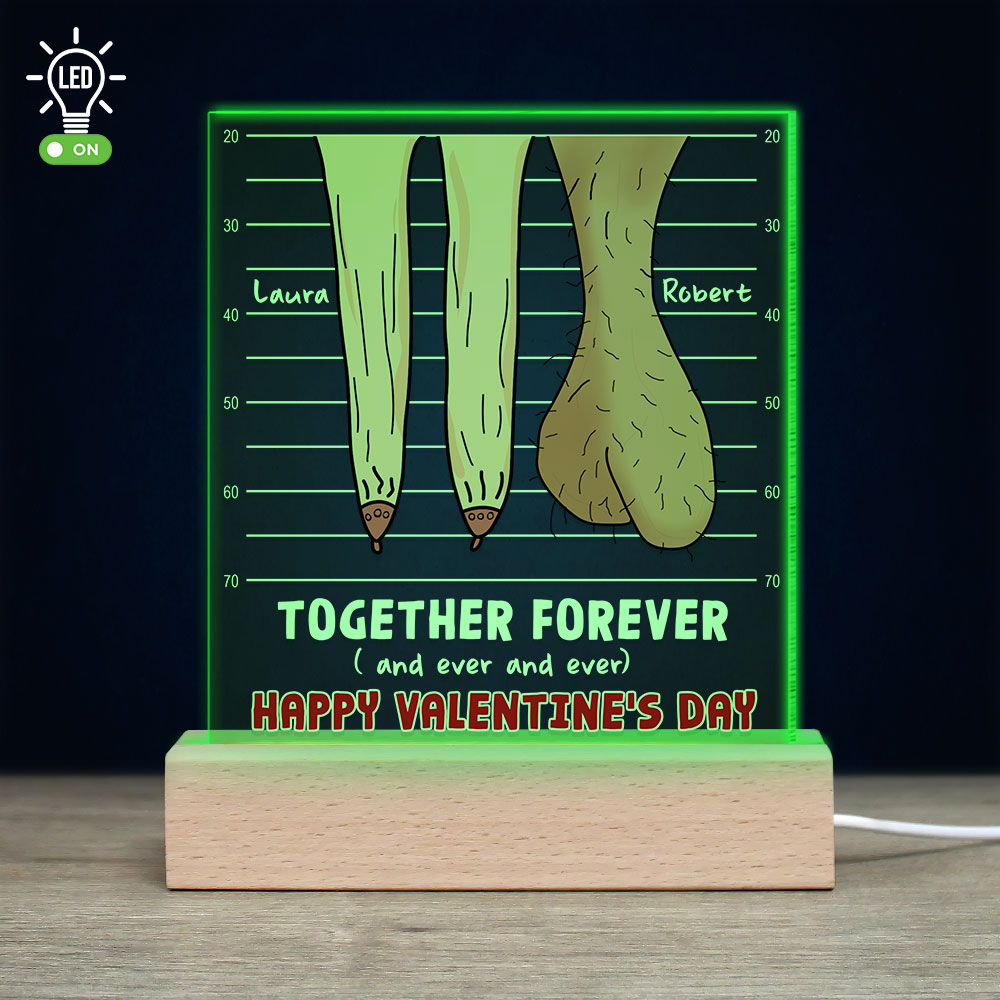 Personalized LED Light: Together Forever - Unique Gift for Couples Led Night Light PopCulturePrints