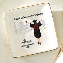 Load image into Gallery viewer, A Sweet Ending To A New Beginning - Personalized Ring Dish Ring Dish PopCulturePrints
