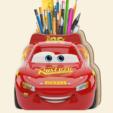 Load image into Gallery viewer, Rev Up Your Desk - Personalized Wooden Pen Holder for Car Lovers Pen Holder PopCulturePrints
