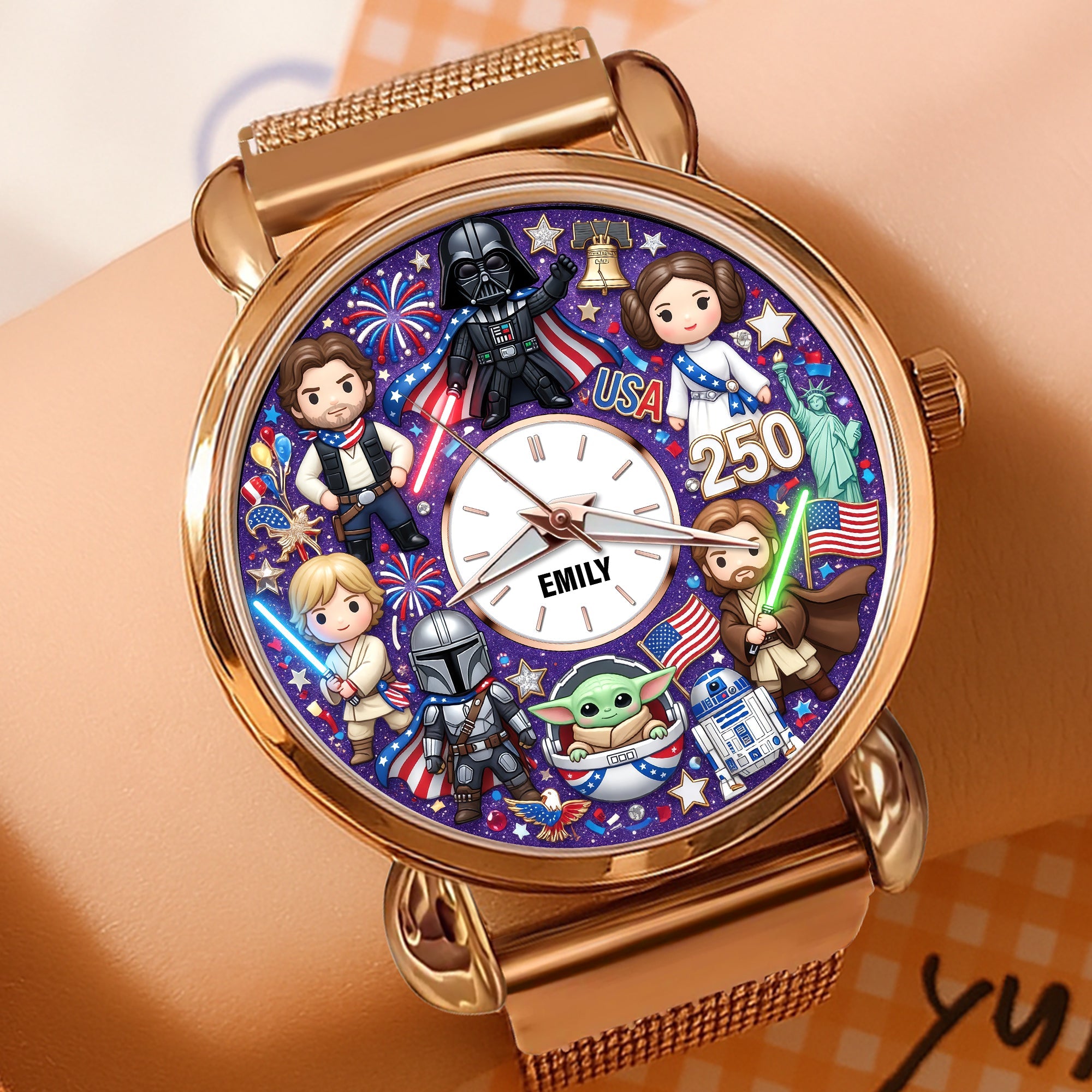 Celebrate Your Heritage – Patriotic Pride Mesh Strap Quartz Watch Quartz Watch PopCulturePrints