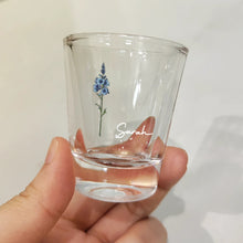 Load image into Gallery viewer, &quot;Celebrate Life&#39;s Beautiful Moments&quot; - Personalized Birth Flowers Shot Glass - Custom Gift for Loved Ones Shot Glass PopCulturePrints

