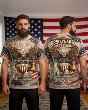 Load image into Gallery viewer, Celebrate Freedom: 250th Anniversary 3D Shirt – Personalized Gifts for Patriots AOP Products PopCulturePrints
