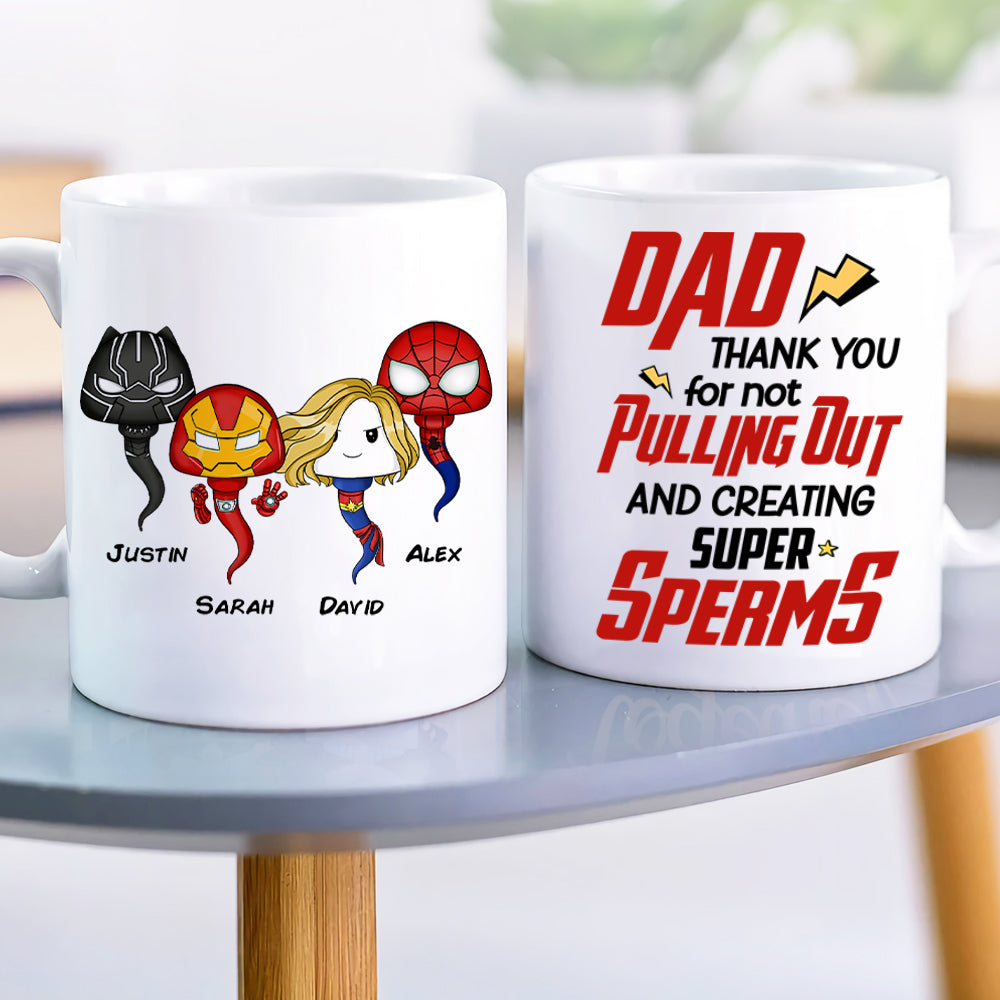 Super Dad Personalized Superhero Mug - Fun Father's Day Gift Coffee Mug PopCulturePrints