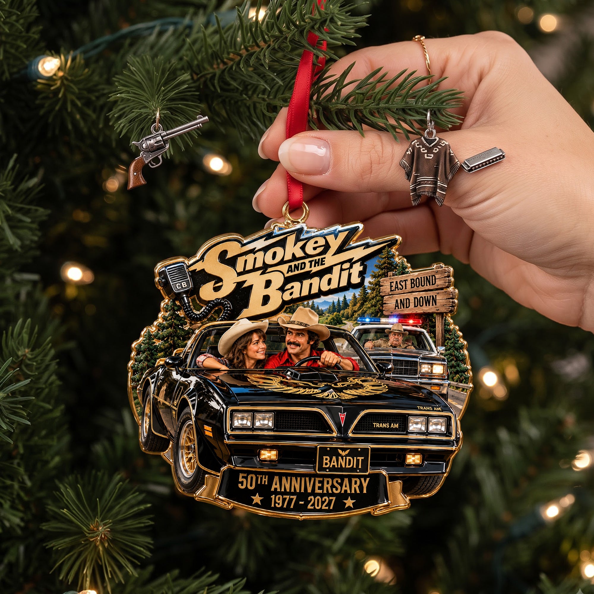 Celebrate Adventure: High-Speed Pursuit Acrylic Ornament - Personalized Christmas Gift Ornament PopCulturePrints