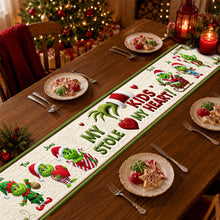 Load image into Gallery viewer, “My Kids Stole My Heart!” - Personalized Table Runner for Grandma Quilted Table Runner PopCulturePrints
