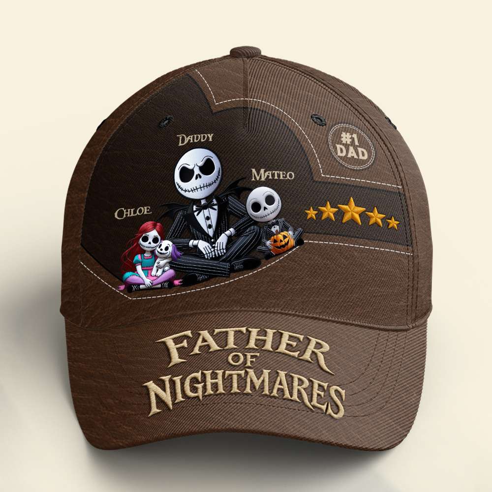"Every Dad Deserves a Spooky Touch!" - Horror Midnight Dad Classic Cap - Personalized Gift for Dad and Grandpa Caps PopCulturePrints