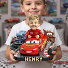 Load image into Gallery viewer, "Ignite the Adventure!" - Custom Photo Adventure Race Acrylic Plaque - Personalized Gifts for Kids Shaped Plaques PopCulturePrints
