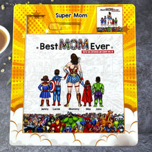 Load image into Gallery viewer, &quot;You&#39;re Our Superhero - Best Mom Ever&quot; - Personalized Sliding Puzzle - Gift for Mom, Grandma, and More Sliding Puzzle PopCulturePrints
