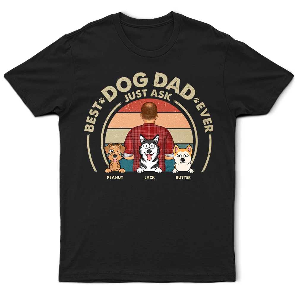 Best Dog Dad Ever - Personalized T-Shirt for the Ultimate Dog Lover T-shirt PopCulturePrints