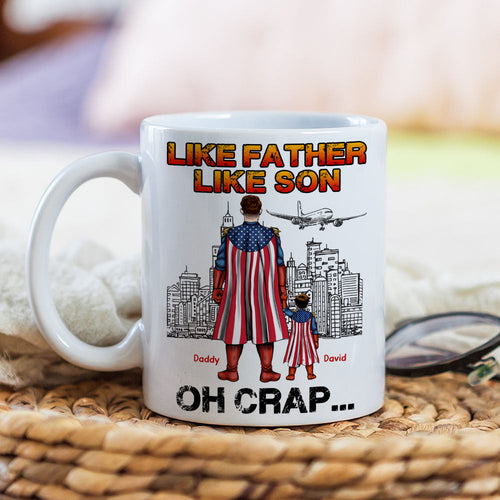 “Like Father Like Son” - Personalized Dad Coffee Mug | Perfect Gift for Dads & Grandpas Coffee Mug PopCulturePrints