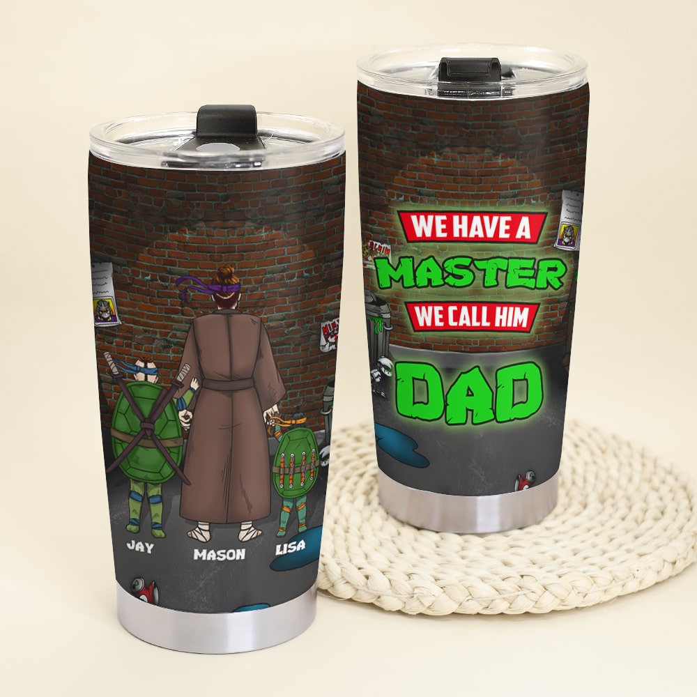 Father's Day Personalized Tumbler - Master Dad Design Tumbler Cup PopCulturePrints