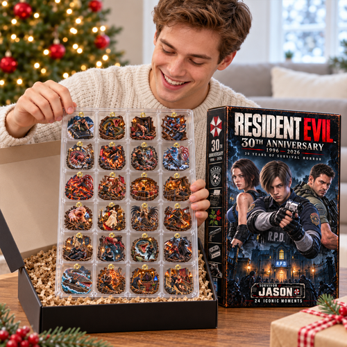 Unlock Your Nightmare: 30th Anniversary Horror Game Advent Calendar - Personalized Gifts for Fans Advent Calendar PopCulturePrints