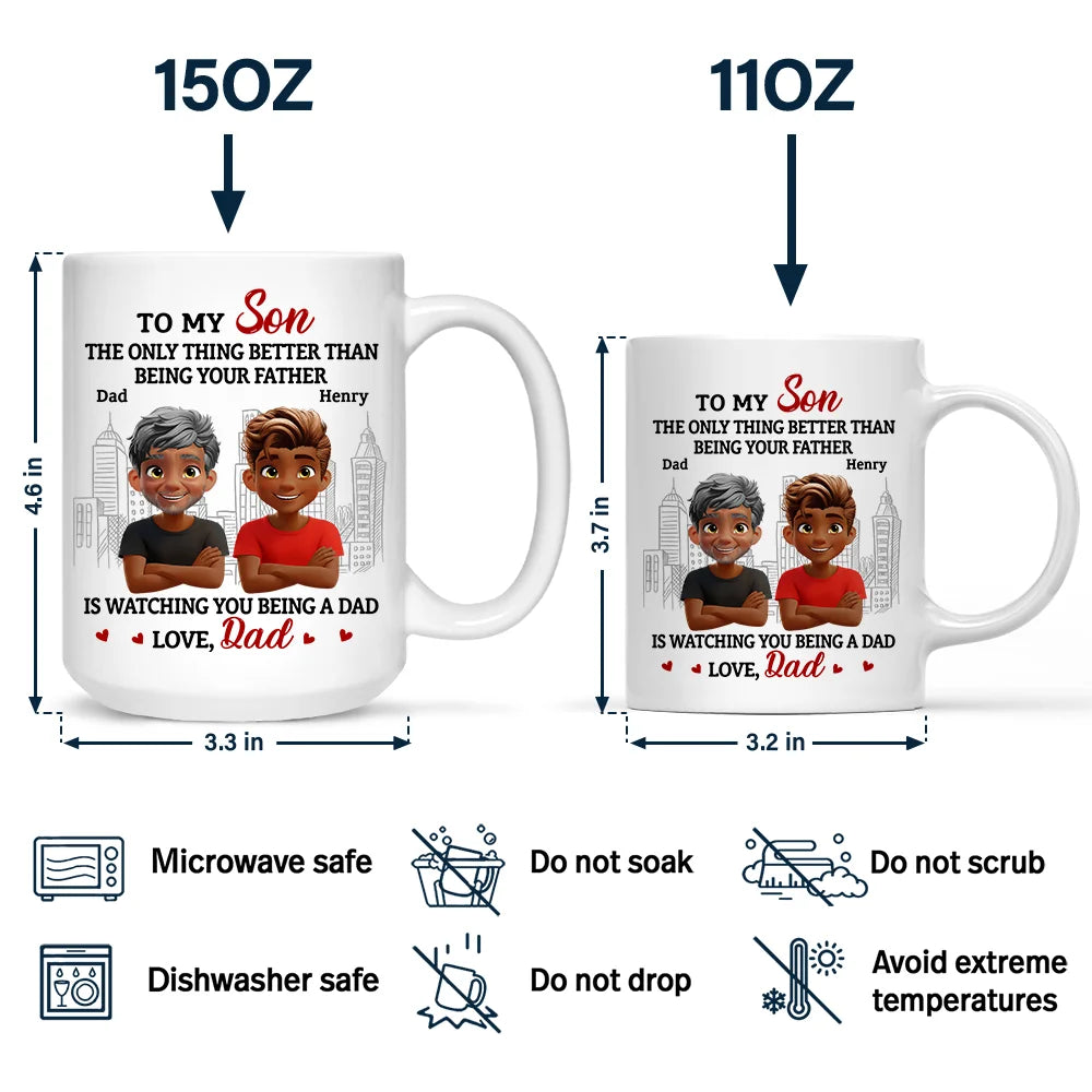 Watching You Being A Mom Dad To Daughter - Personalized Mug Mug PopCulturePrints