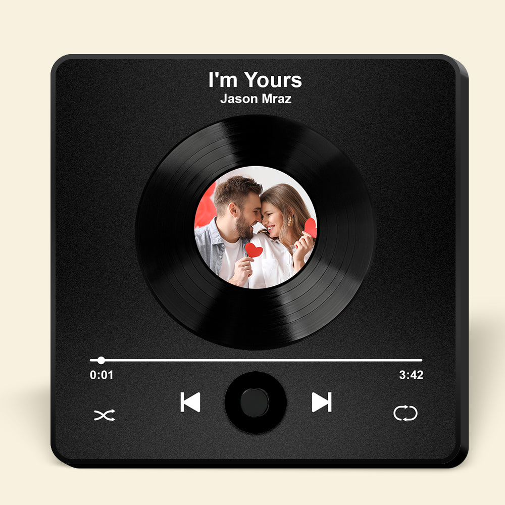 Personalized Music & Photo Fridge Magnet for Couples Fridge Magnet PopCulturePrints