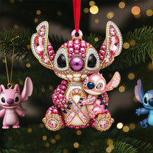 Load image into Gallery viewer, &quot;A Touch of Love for Mom&quot; - Personalized Breast Cancer Mom Ornament - Unique Gift for Mom, Grandma, and Loved Ones Ornament PopCulturePrints
