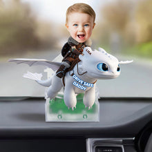 Load image into Gallery viewer, &quot;Drive Safe, Daddy!&quot; – Custom Dragon Riding Kid Standee - Personalized Gifts for Dad, Grandpa, Uncle, and More Shaking Head Standee PopCulturePrints
