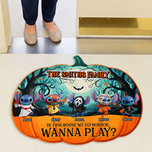 Load image into Gallery viewer, Cute Pumpkin Family Doormat - Personalized Decor for Halloween Lovers Doormat PopCulturePrints

