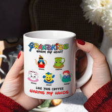 Load image into Gallery viewer, Personalized Coffee Mug for Mom - Warm Heart Mug with Kids&#39; Names Coffee Mug PopCulturePrints
