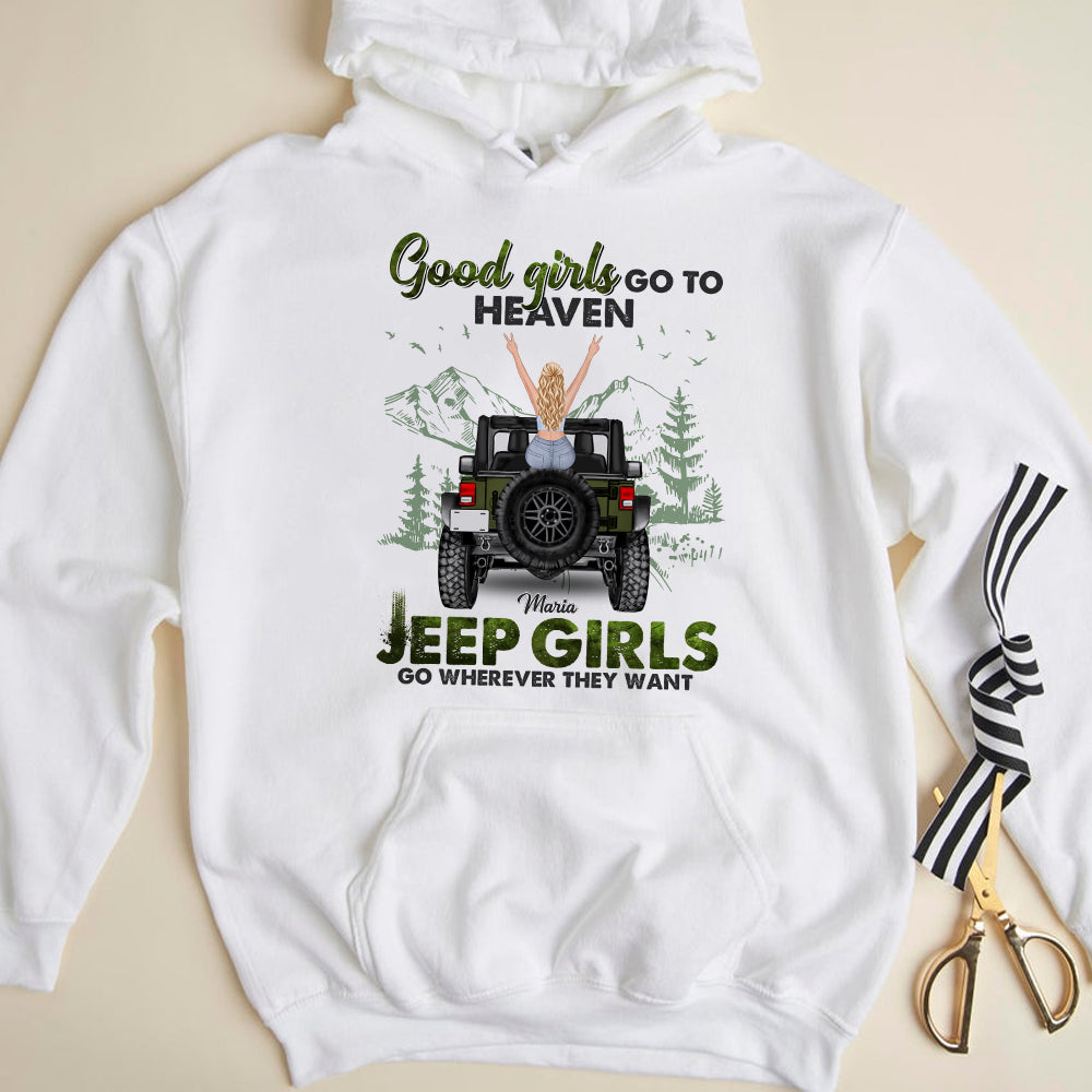 Personalized Jeep Girls Tank Top - Good Girls Go To Heaven