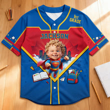 Load image into Gallery viewer, Unleash Your Kid's Superpower: Customize Themed Baseball Jersey - Perfect Gift for School Success!
