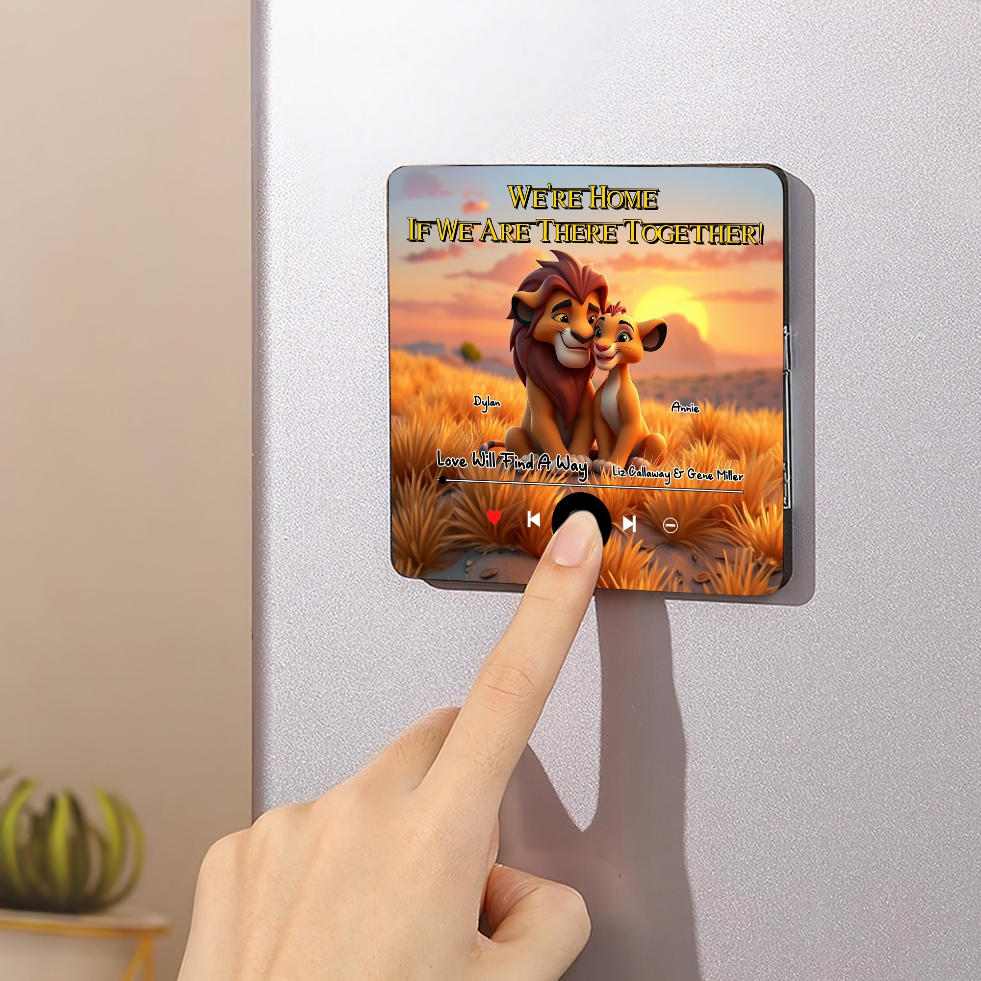 Personalized Movie-Themed Music Fridge Magnet for Couples Fridge Magnet PopCulturePrints