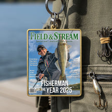 Load image into Gallery viewer, “Catch Memories with Every Cast” - Custom Photo Fishing Lover Keychain - Personalized Gift for Fishing Enthusiasts Keychains PopCulturePrints
