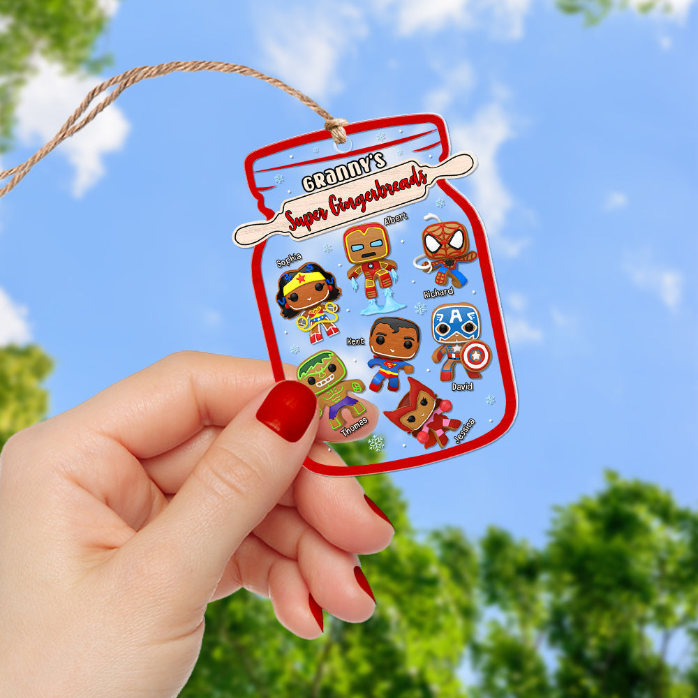 Personalized Superhero Christmas Ornament for Grandma Ornament PopCulturePrints