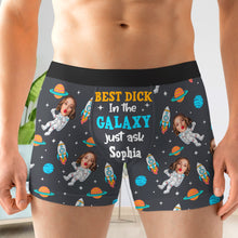 Load image into Gallery viewer, Personalized Funny Men's Boxers - Best Dick in the Galaxy Boxer Briefs PopCulturePrints
