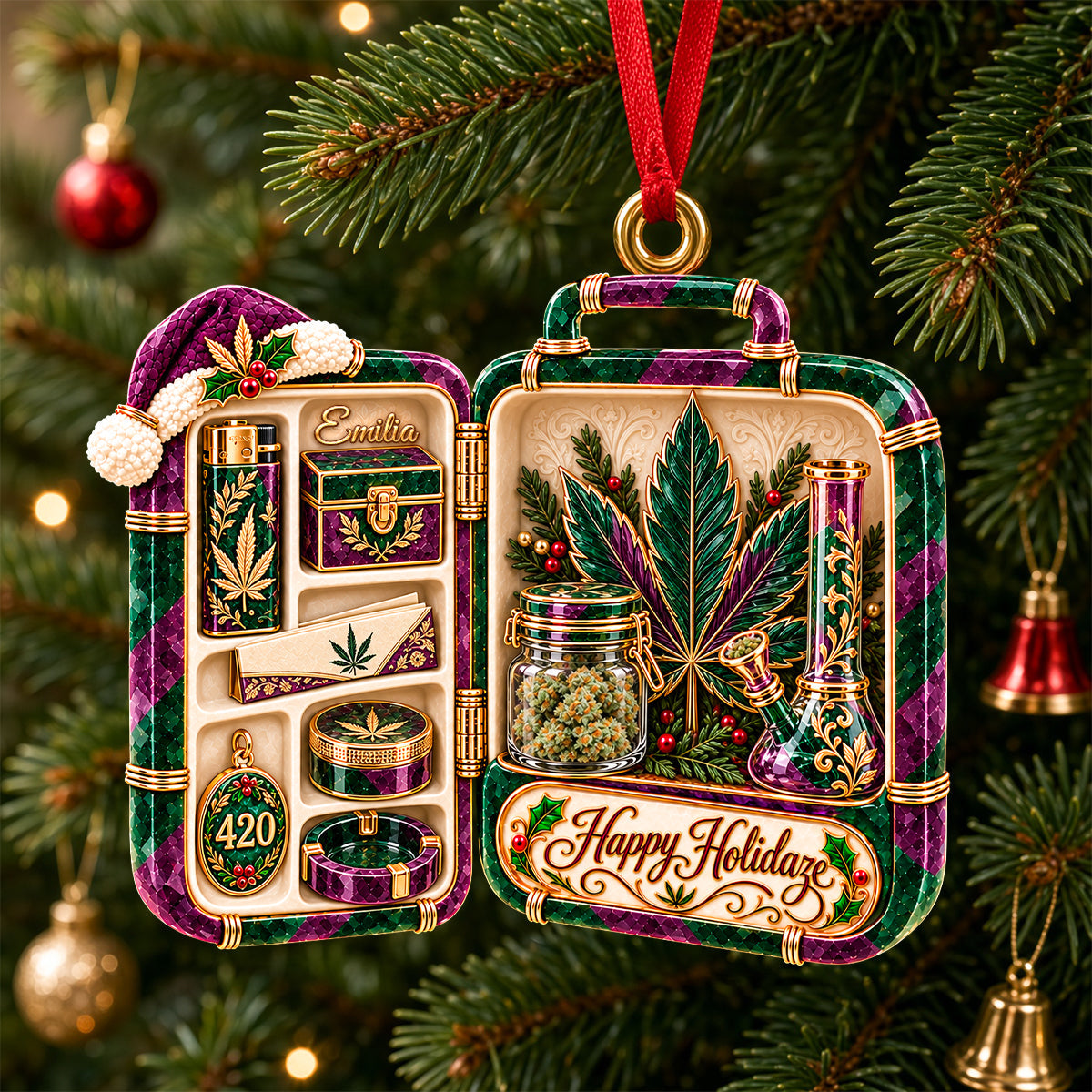 Create Your Own Stoner Lifestyle Acrylic Ornament - Personalized Christmas Gift