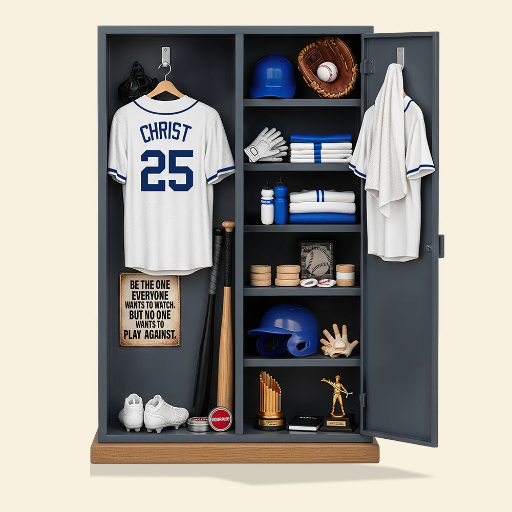 Be the One Everyone Wants to Watch - Personalized Baseball Locker Acrylic Plaque for Baseball Players Shaped Plaques PopCulturePrints