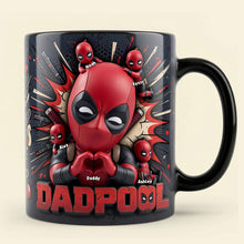 Load image into Gallery viewer, “Dad's Magic Moment with Deadpool and Kids” - Funny Undead Dad And Kids Coffee Mug - Personalized Gift for Dad Coffee Mug PopCulturePrints
