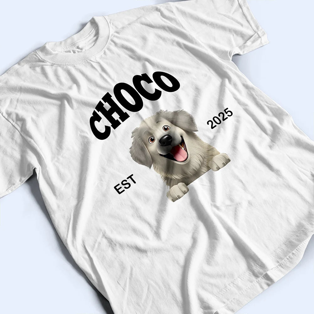 I Love My Dog - Personalized T-Shirt with Cute Puppy Design T-shirt PopCulturePrints