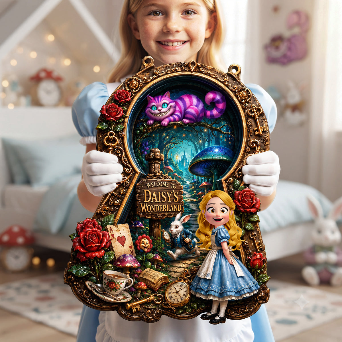 "Unlock the Magic of Imagination!" - Fantastical Journey Acrylic Sign - Personalized Gift for Kids, Dreamers, and Fairy Tale Lovers