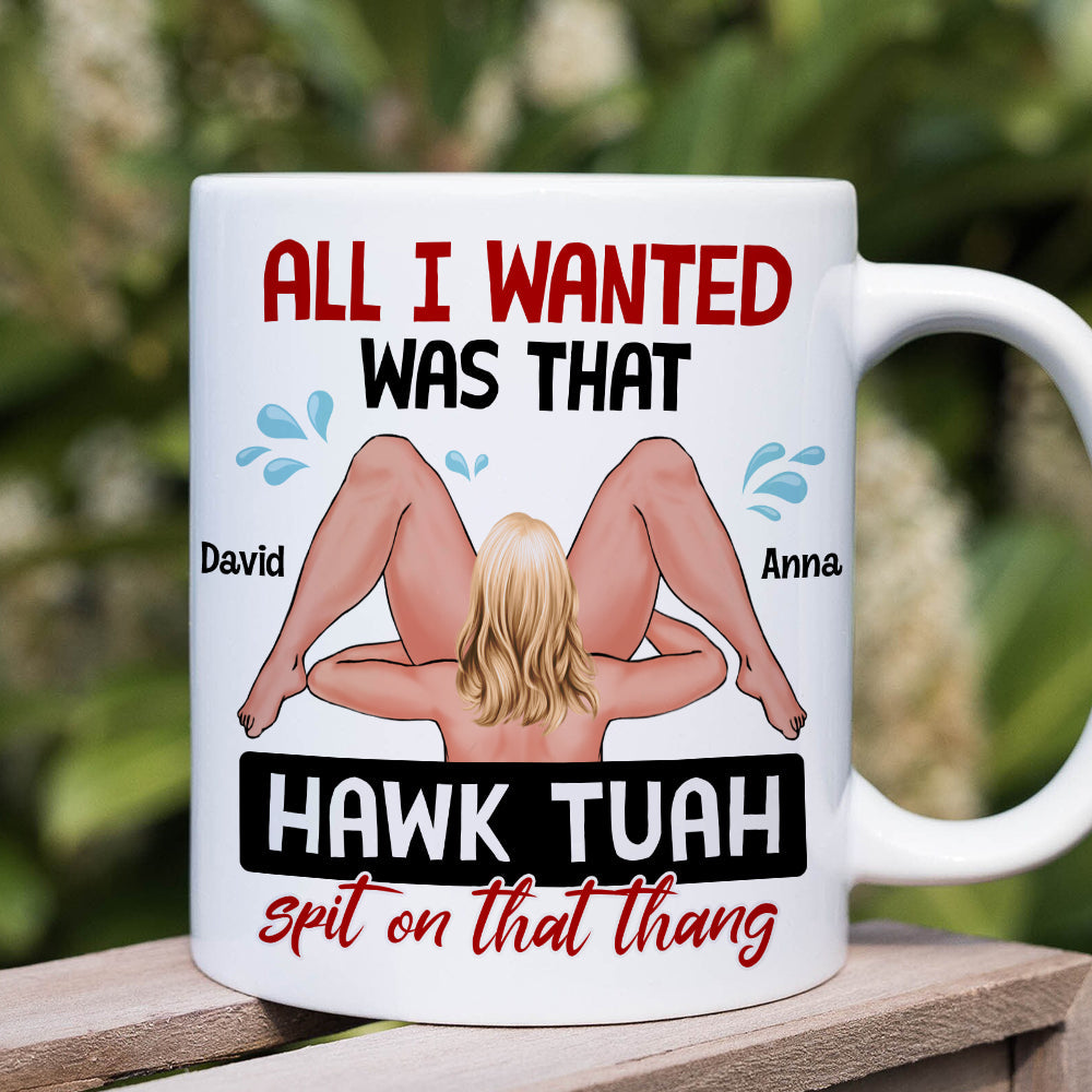 Personalized Naughty Couple White Mug - Custom Names