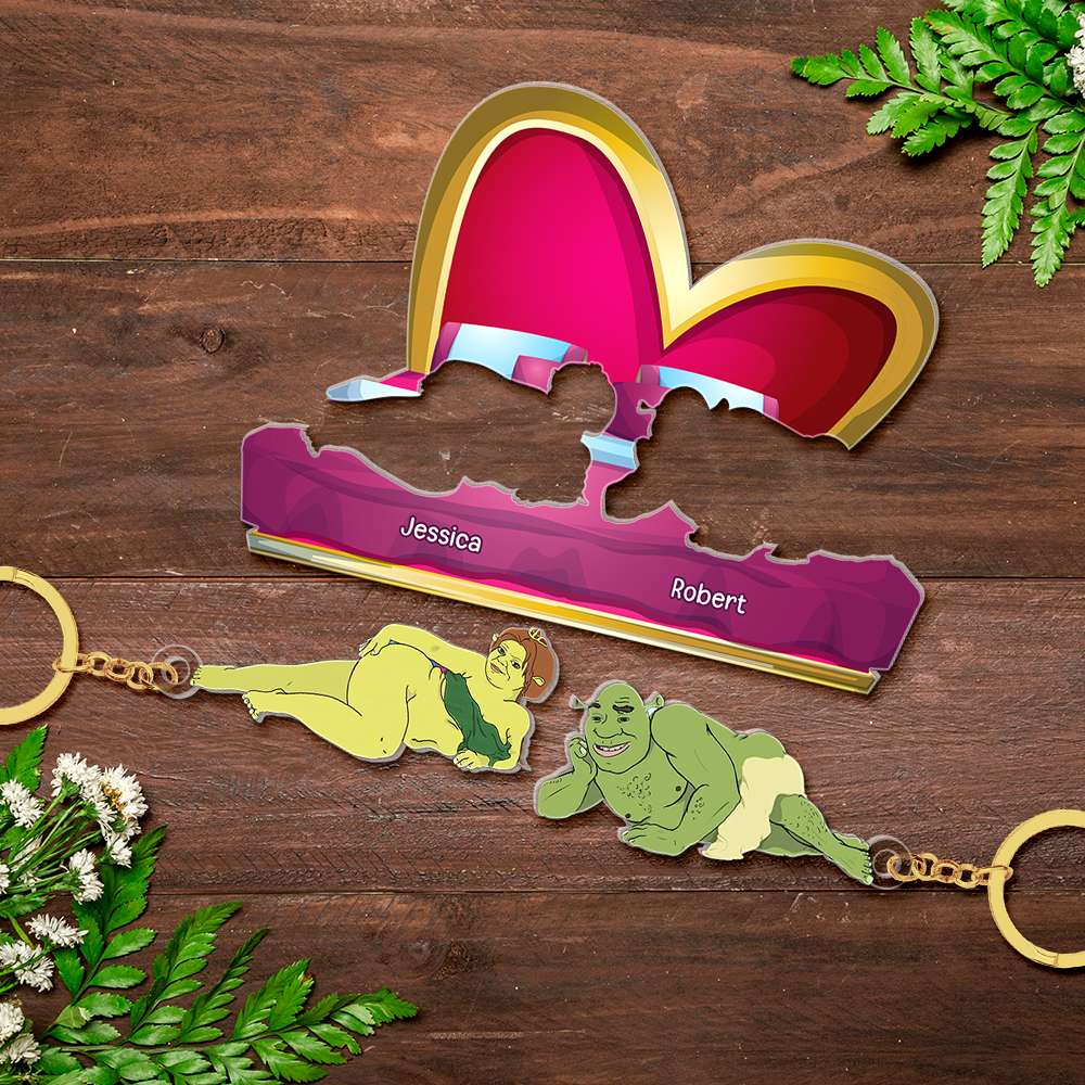 Cheeky Couple Personalized Key Holder - Fun & Unique Valentine's Day Gifts Key Holder PopCulturePrints